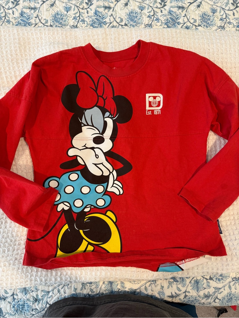 Red Minnie Mouse spirit jersey Long-Sleeve Kids Top - Disney